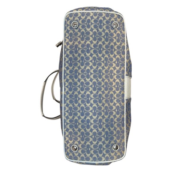 COACH SIGNATURE STRIPE JACQUARD DRAWSTRING CARRYALL (NWT) - Picture 3 of 9